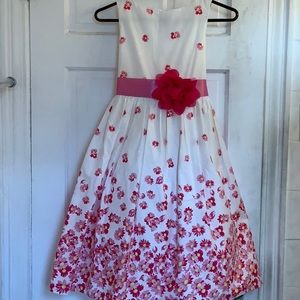 Kid’s Dream girls pink and white floral dress in size 11 - 12